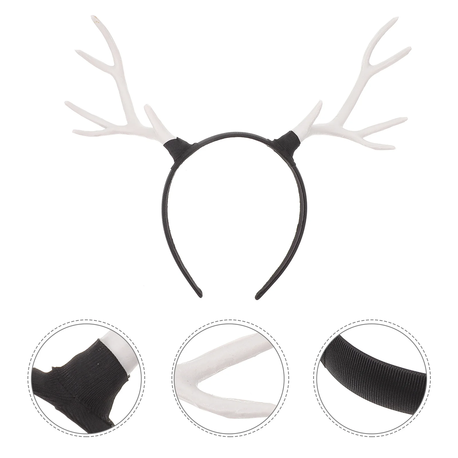 

1Pcs Reindeer Antler Xmas Headband Adorable Female Hair Accessory Xmas Party Headdress Christmas Hair Decor Party Headdress