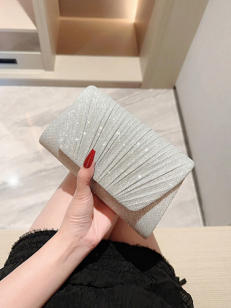 

Новинка 2023, женские вечерние складные сумки с блестками, женский клатч с цепочкой, Прямая поставка