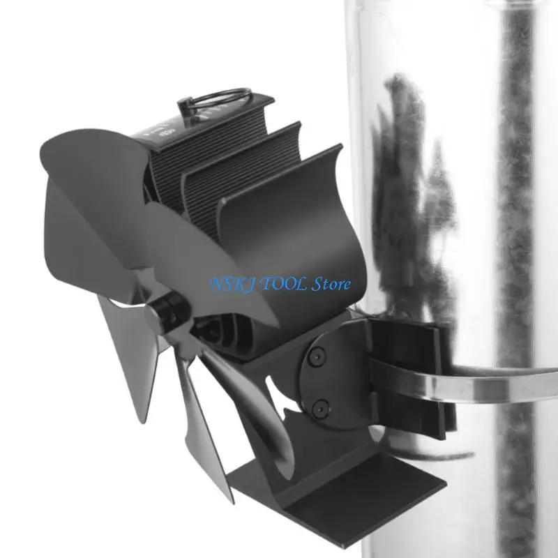 L8RC 2-in-1 مدفأة مروحة 6-Blade Chimney Fan بدون طاقة، ضوضاء منخفضة لسجل Bur