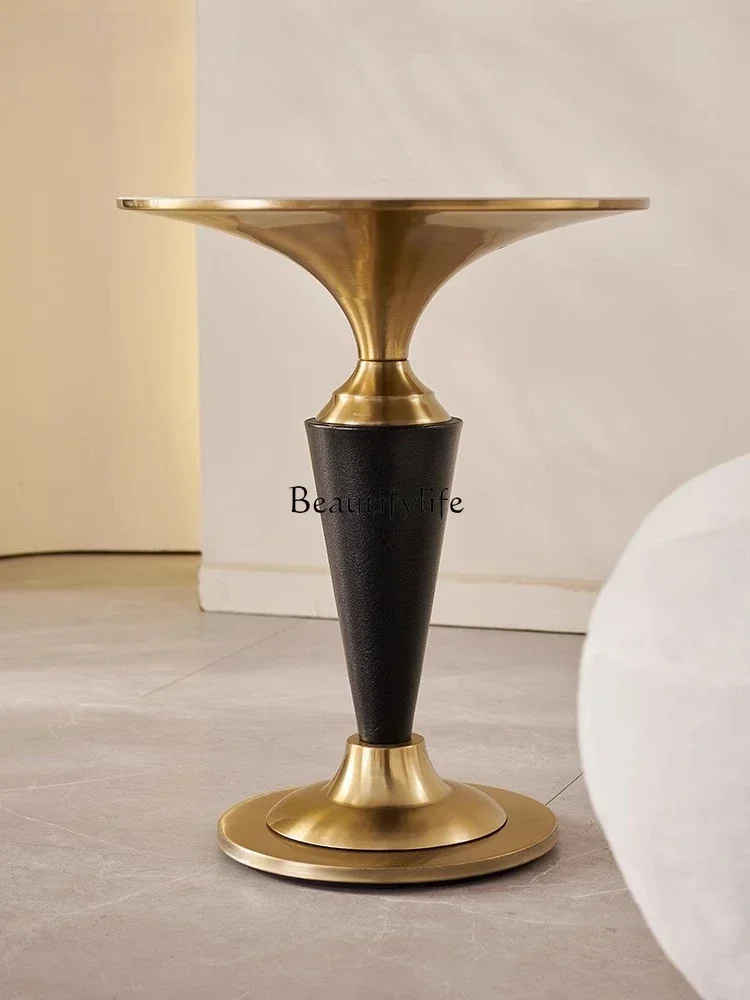 05-ls 18Living Room Modern Light Luxury Style Bedside Cabinet Italian Style Side Table High-end Feel