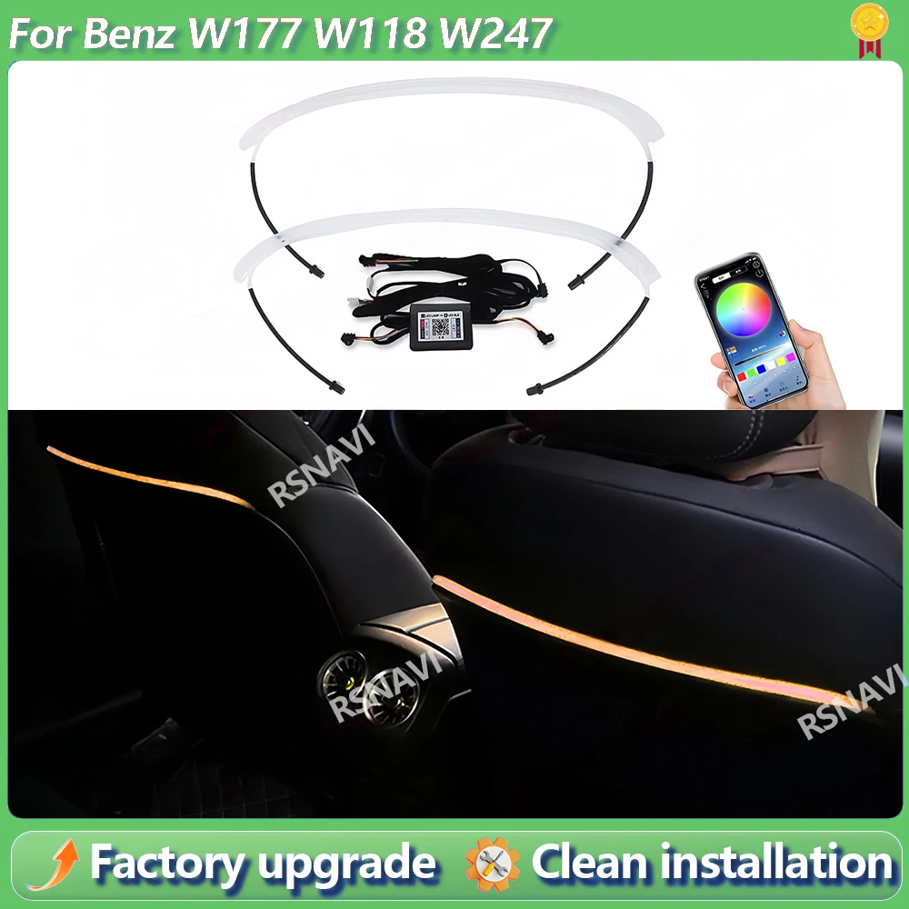 

256 Colors LED W177 Seat Back Lamp Backrest Ambient Light For Mercedes Benz CLA GLA W118 W246 GLB B APP Control Plug and play