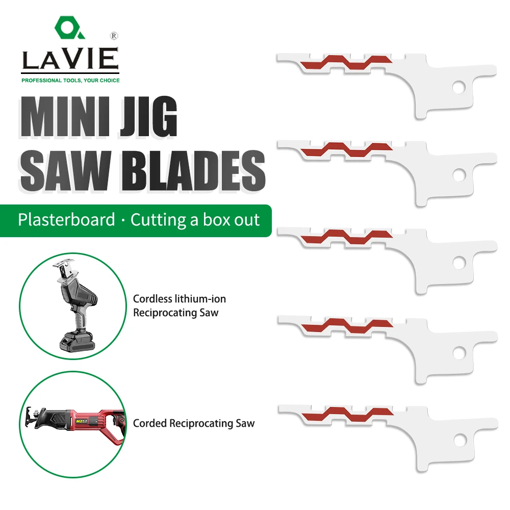 LAVIE 1 Stück Mini-Säbelsägeblätter für Trockenbau-Säbelsägeblatt, Drahtbox, Trockenbau-Zugang, Sawzall-Klingen JIG0104BT5