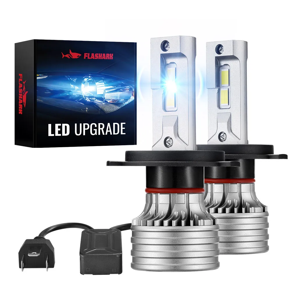 

L2 H4/9003/HB2 Светодиодные лампы для фар, 100 Вт 6000 К 24000LM Белые IP68 Светодиодные лампы для фар 2 шт.