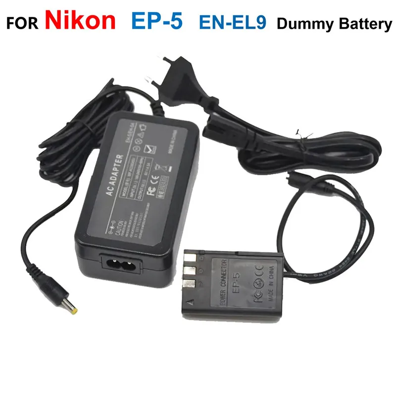 EP-5 EP5 DC Coupler EN-EL9 ENEL9 EN EL9 Dummy Battery+EH-5 EH-5A EH5 AC Power Adapter Charger For Nikon D40 D40X D60 D3000 D5000