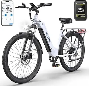 

OT05 city electric bicycle 250W rear wheel hub motor, women's electric bicycle, aluminum frame, hydraulic disc brake,
