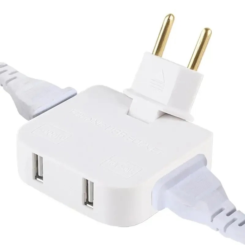 قابل للتعديل الاتحاد الأوروبي تمديد التوصيل محول كهربائي مع USB للهاتف المحمول شحن محول المقبس 2026 #3