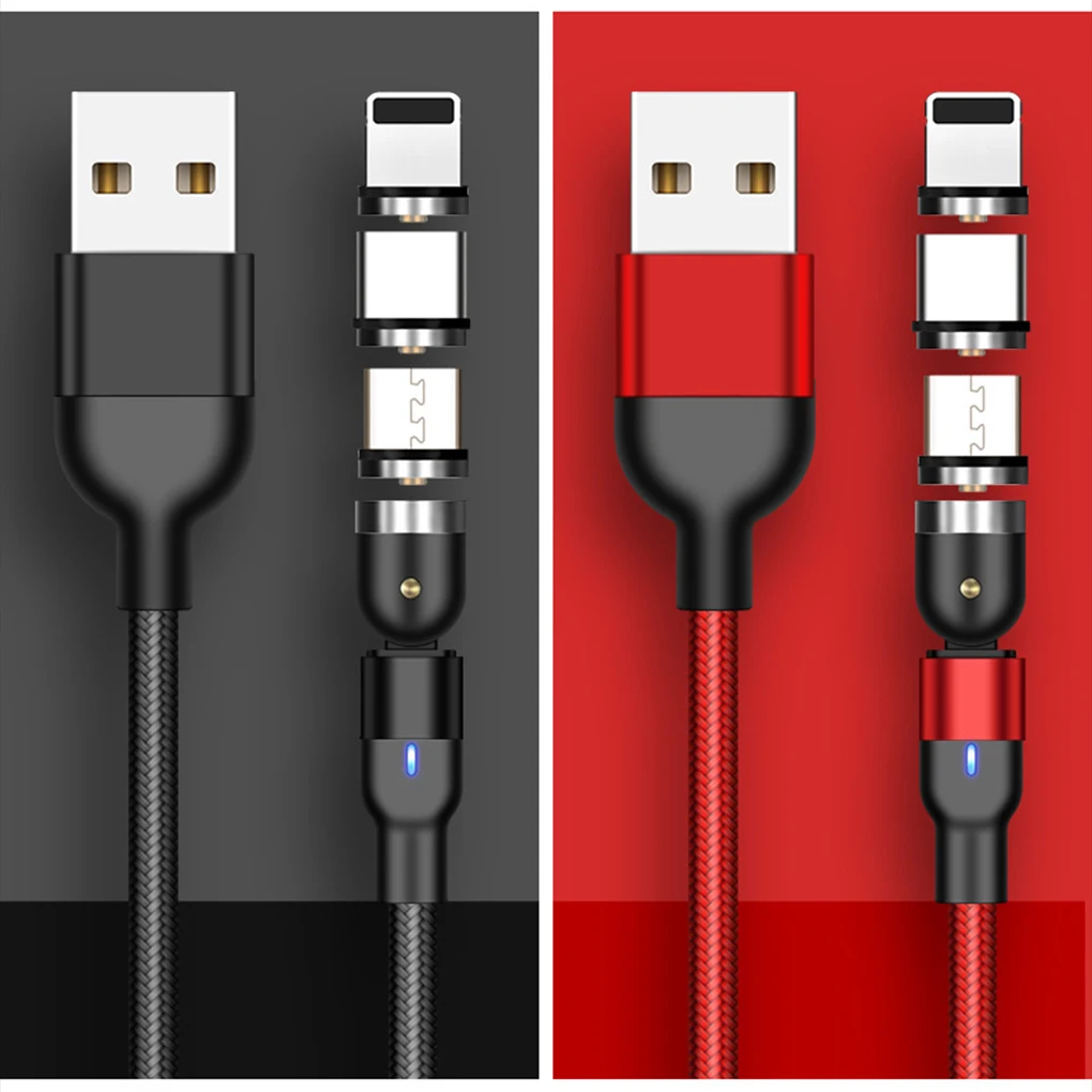 

USB Charging Cable Flexible 540-Degree Magnetic Chargers Portable Data Wire Charger Line Power Converter Replacement 1