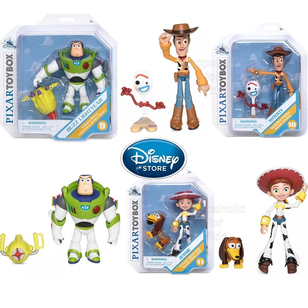 Genuine Disney Toy Story Action Figures | Woody Jessie Buzz Lightyear Bo Peep | Articulated Joints Collectible Dolls