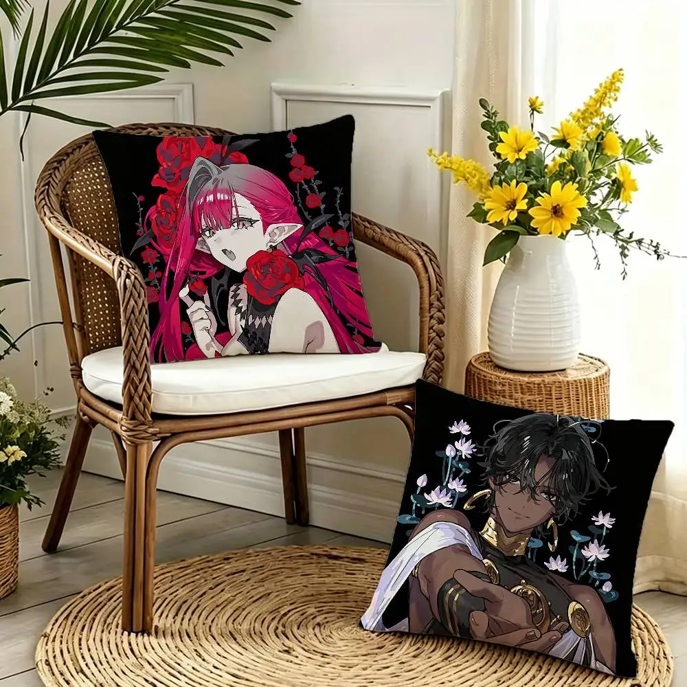 Funda de almohada con estampado de doble cara de la serie Legend Spirit Bloom, funda protectora para decoración de sofá, sala de estar, hogar y oficina