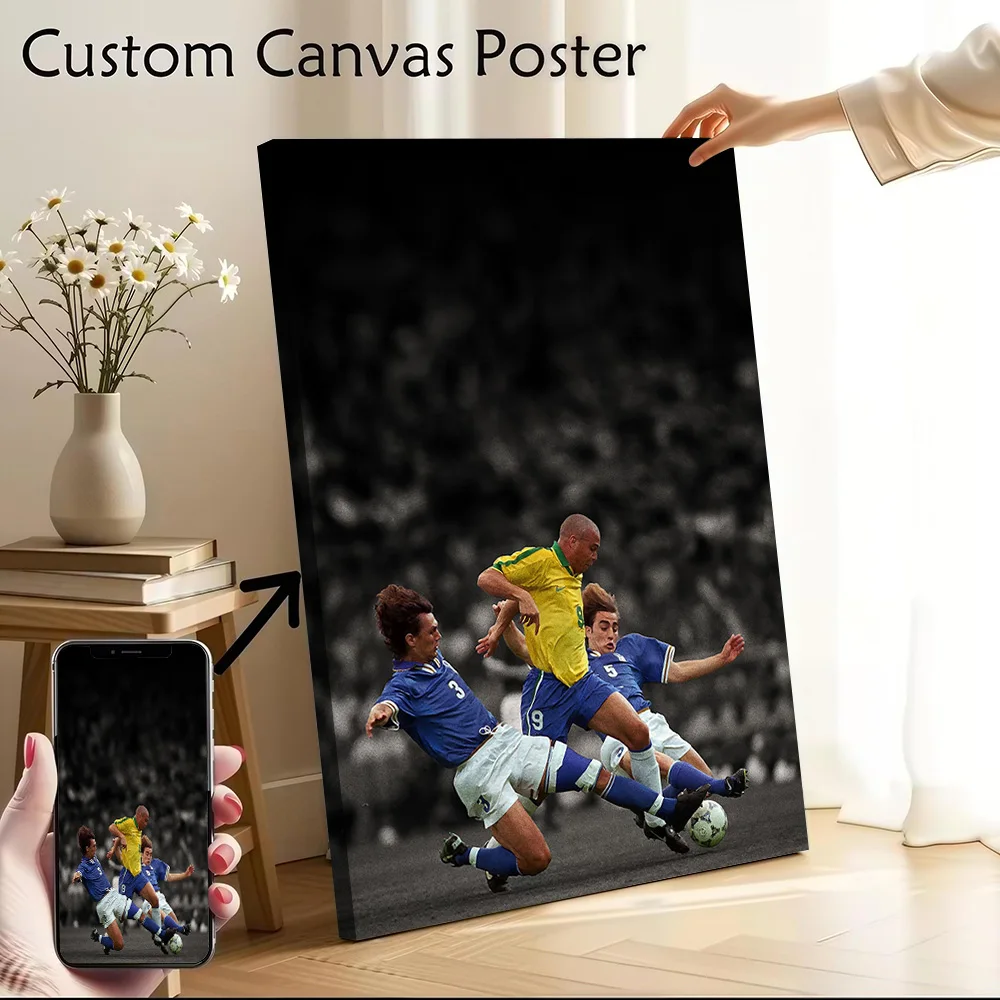 Ronaldo Brazil Canvas Poster Customizable Pictures Wall Art Canvas Painting for Decoration Living Room Decor Wand Deko Home Arts