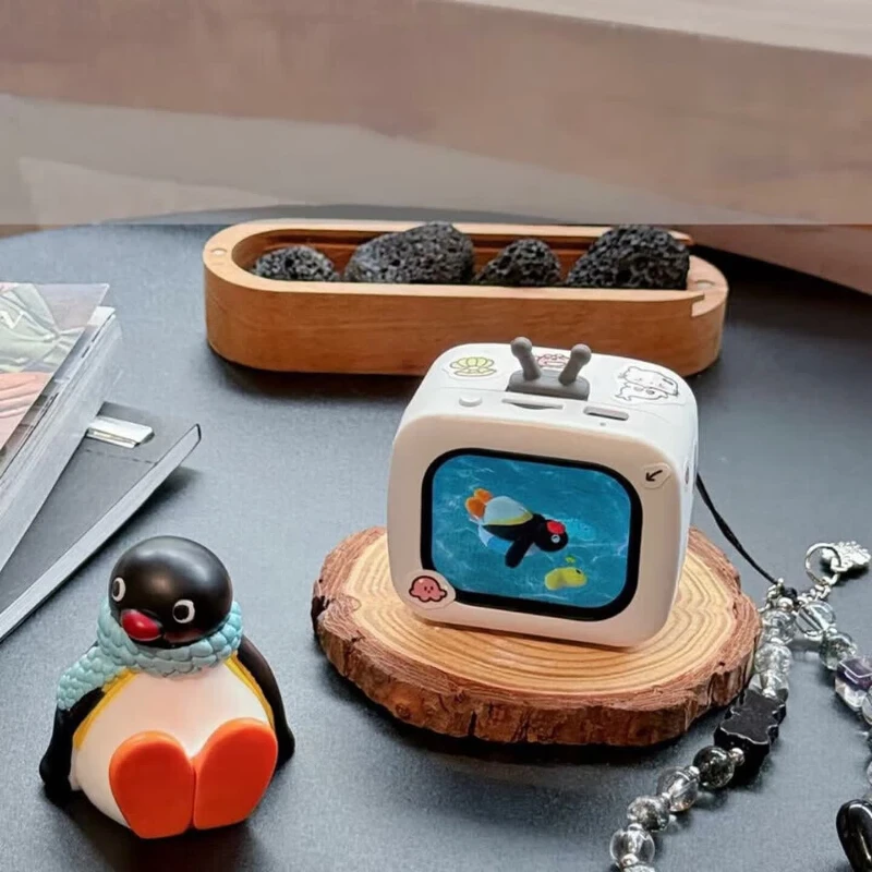 Touchscreen Bluetooth mini TV speaker, desk pet alarm clock, boys' birthday gift, multifunctional mini speaker, calendar, weathe