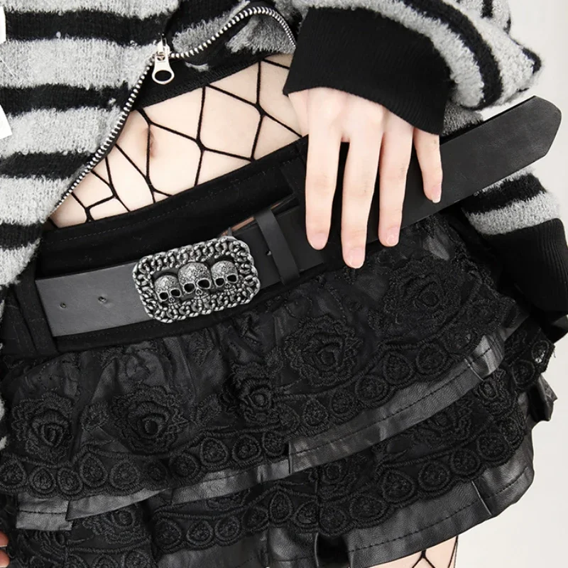 

Japanese Y2k Harajuku Skirts Gothic Short Black Faldas Mujer Dark Pu Leather Lace Patchwork Mini Skirt Women Sexy