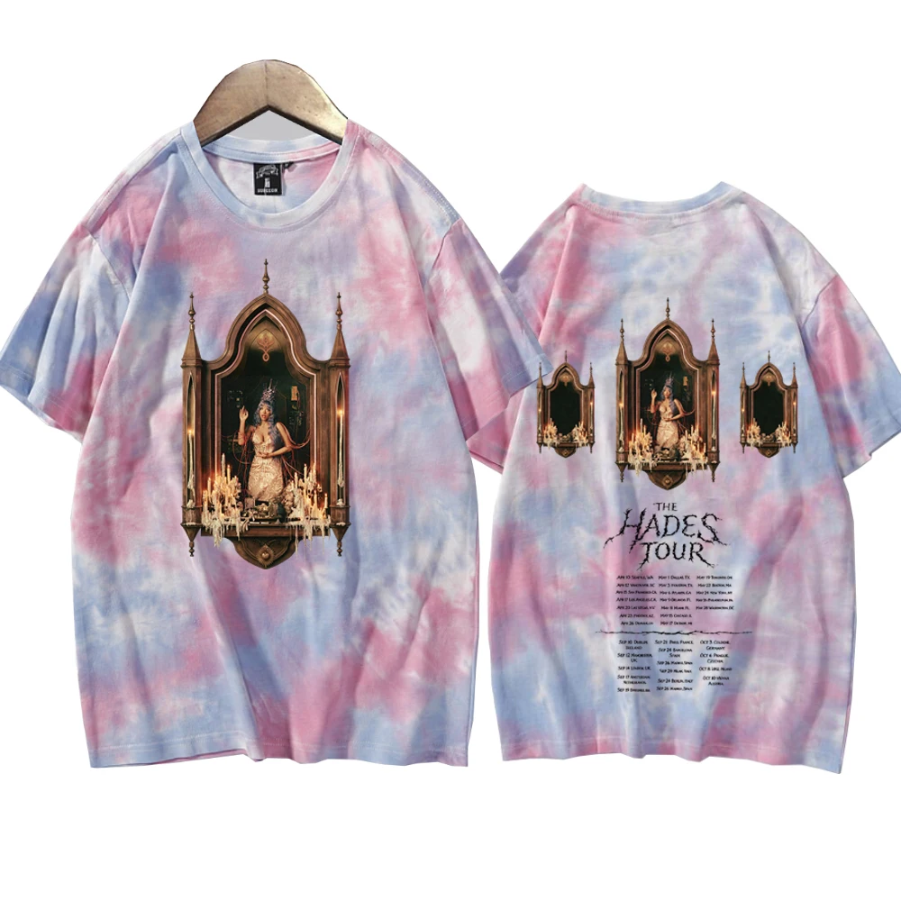 Melanie-Martinez Hades Tour 2026 Tie Dye T-shirt Man Woman Harajuku O-neck Casual Shirt Tops