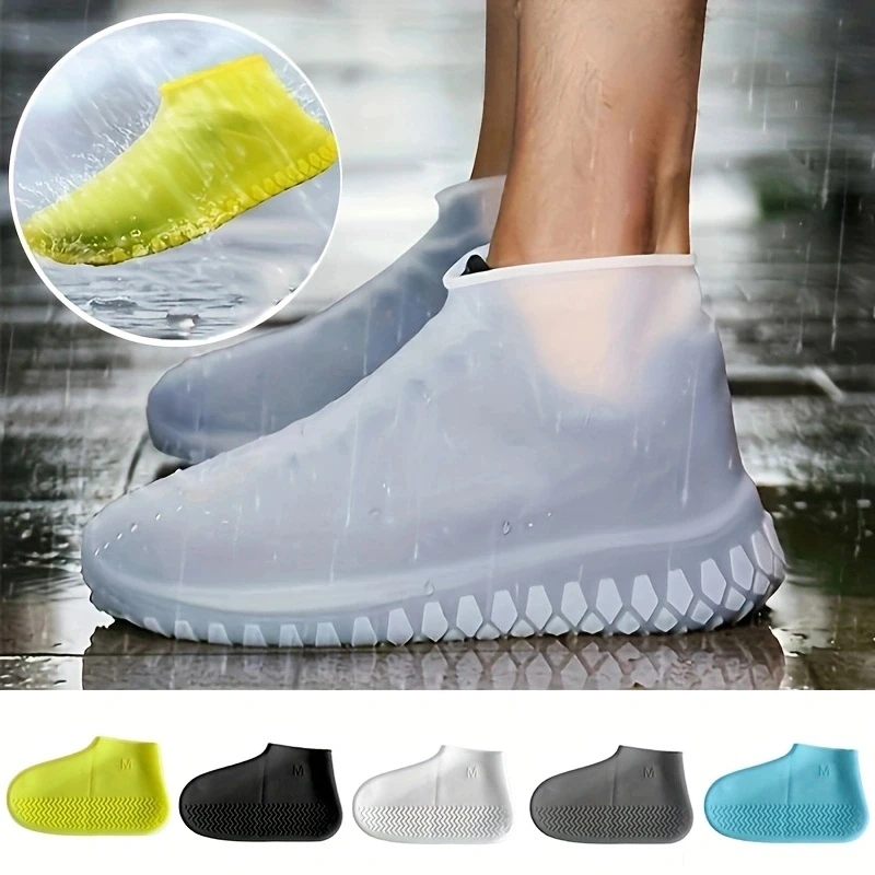 Silica Gel Waterproof Shoe Cover Thicken Non-slip Wear Resistant Convenient Rainproof Folding Rain Boots