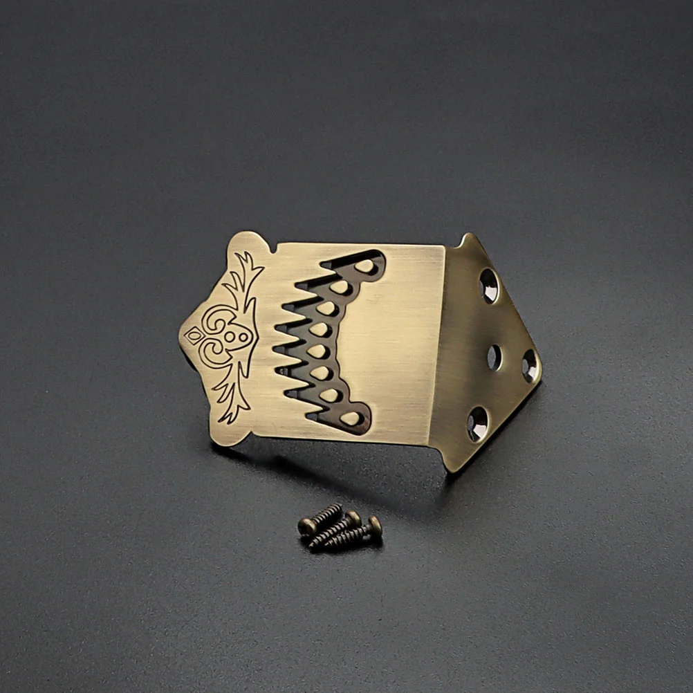 

8 String Bronze Pattern Mandolin Tailpiece Metal Instrument Parts Materials Upgrade Intonation Volume Sustain