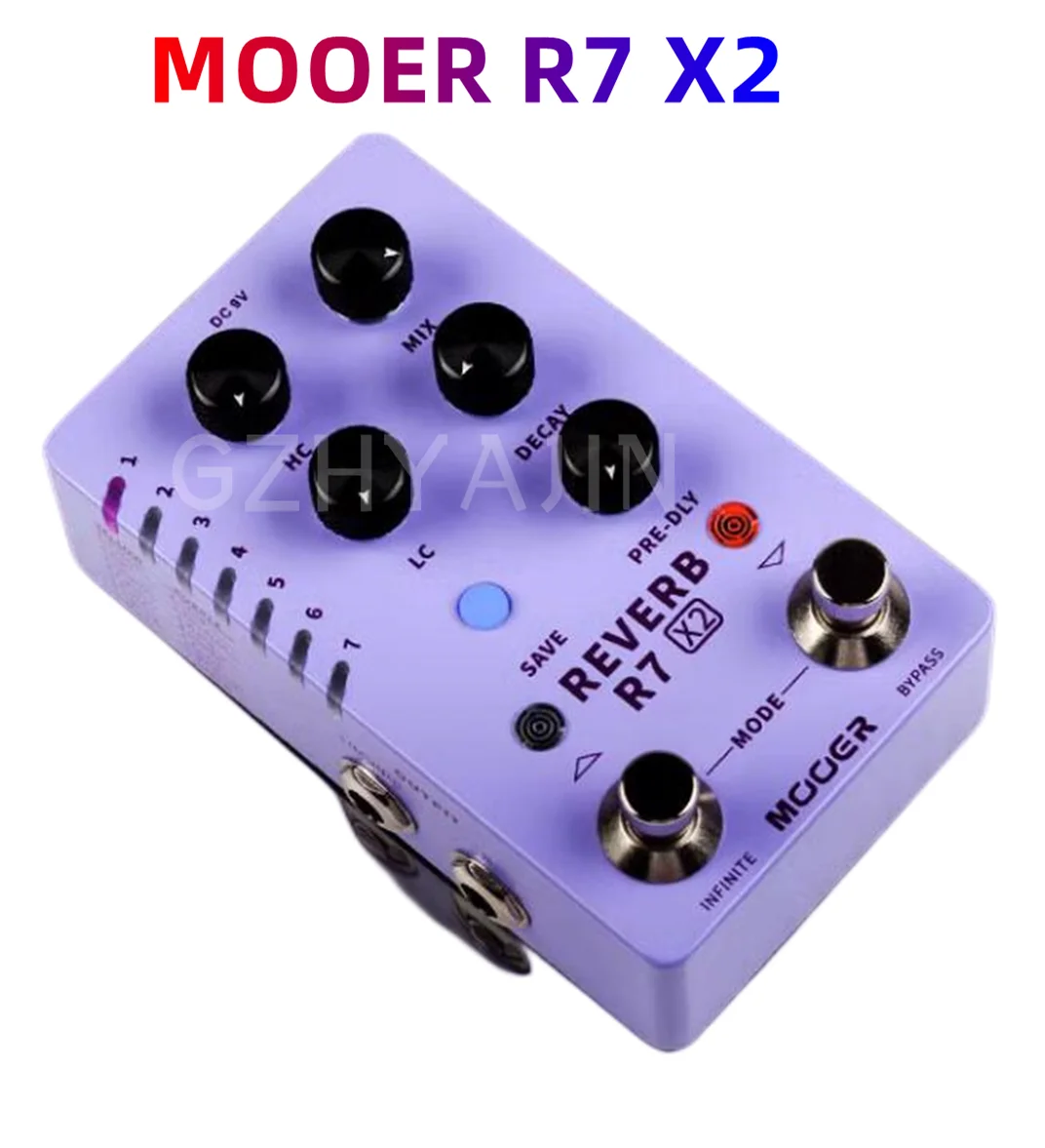 NEW Mooer R7 Reverb X2 Pedal 14 Stereo Reverb Effects Atmosphere/Spring/Hall/Room with Infinite Function Rever Guitar Pedal