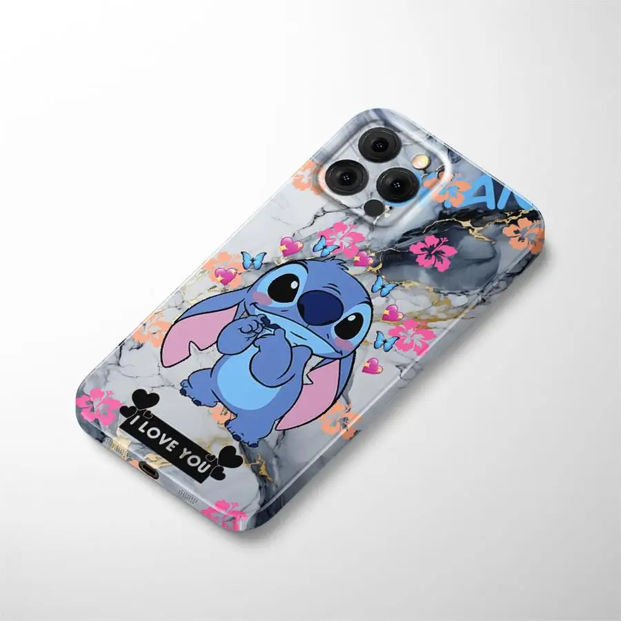 غرزة حافظة رخامية لطيفة لهاتف آيفون 12 × 16 برو ماكس 14 17 Air 11 XR 13 15 Plus غطاء هاتف صلب #3