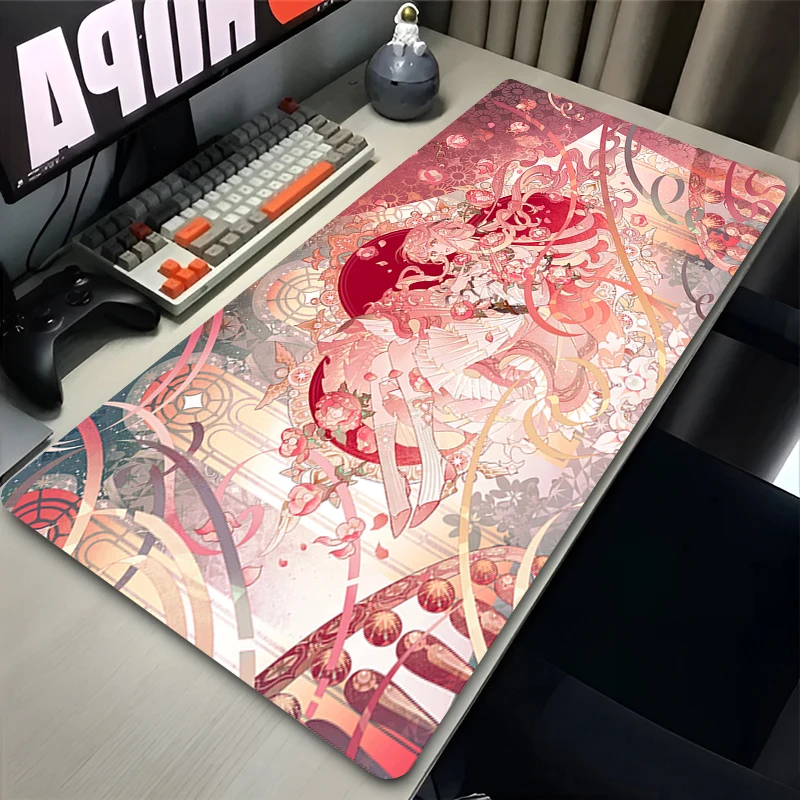 Mouse Pad Office PC Anime Girl Gaming Accessories Keyboard Pad Kawaii Pink Infinity Extended Desk Mat Laptop Nikki Cute Mousepad