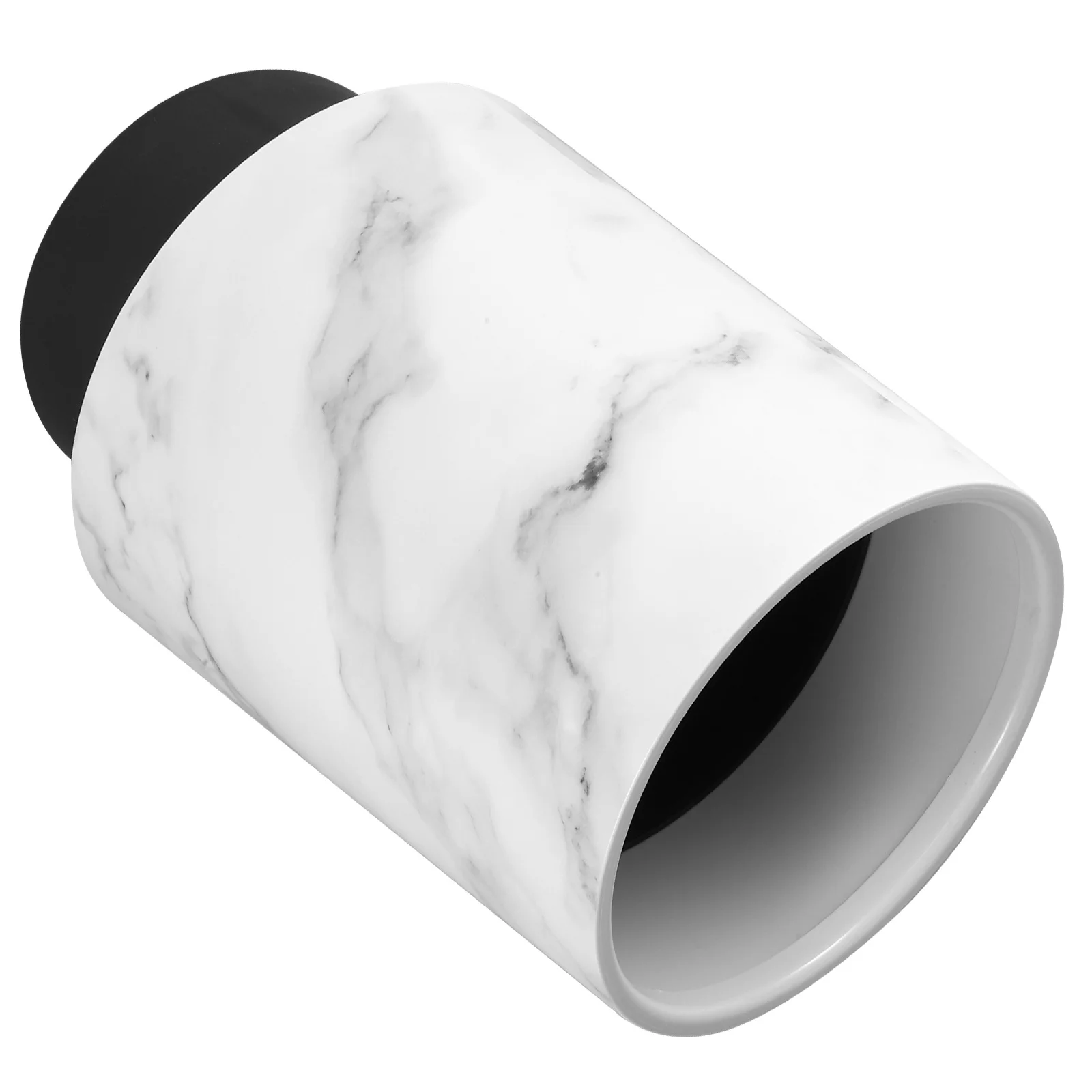 

1pcs Double Layer Marbling Trash Can Plastic Garbage Basket For Bathroom Living Room Large Waste Container Modern Style