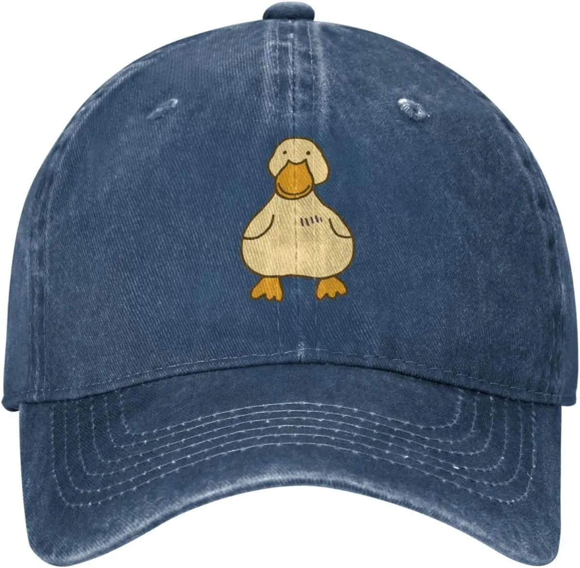 

Cartoon Duck Distressed Outdoor Adjustable Washed Denim Mens Dad Trucker Hat All Seasons Travel Baseball Ball Cap for Men