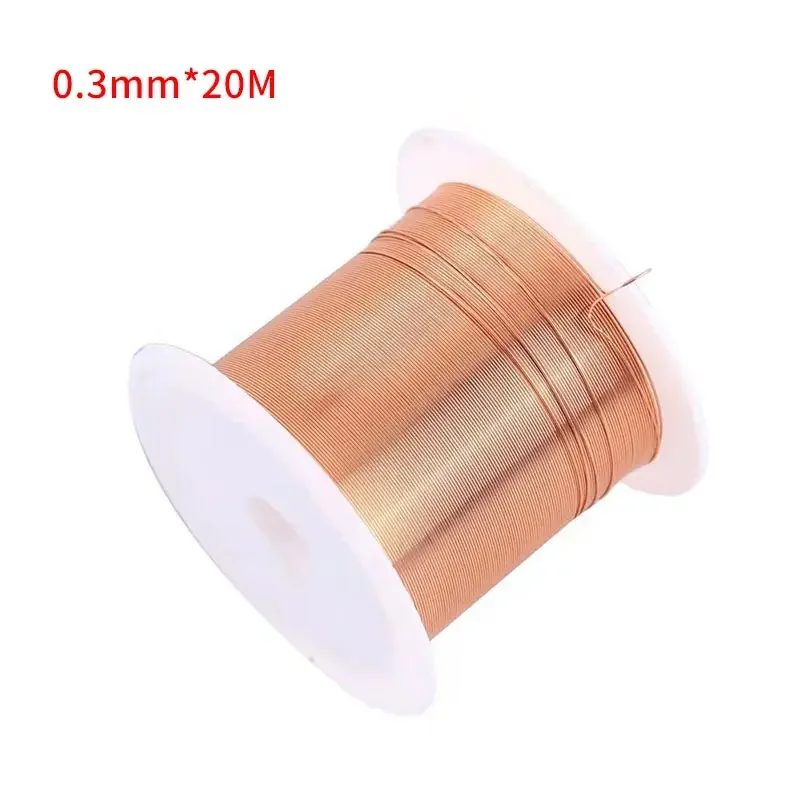 Alambre de cobre esmaltado de 0,1-3,0mm, 50 metros, bobina de cobre puro, alambre para hacer Motor electroimán, alambre esmaltado de cobre de 20m