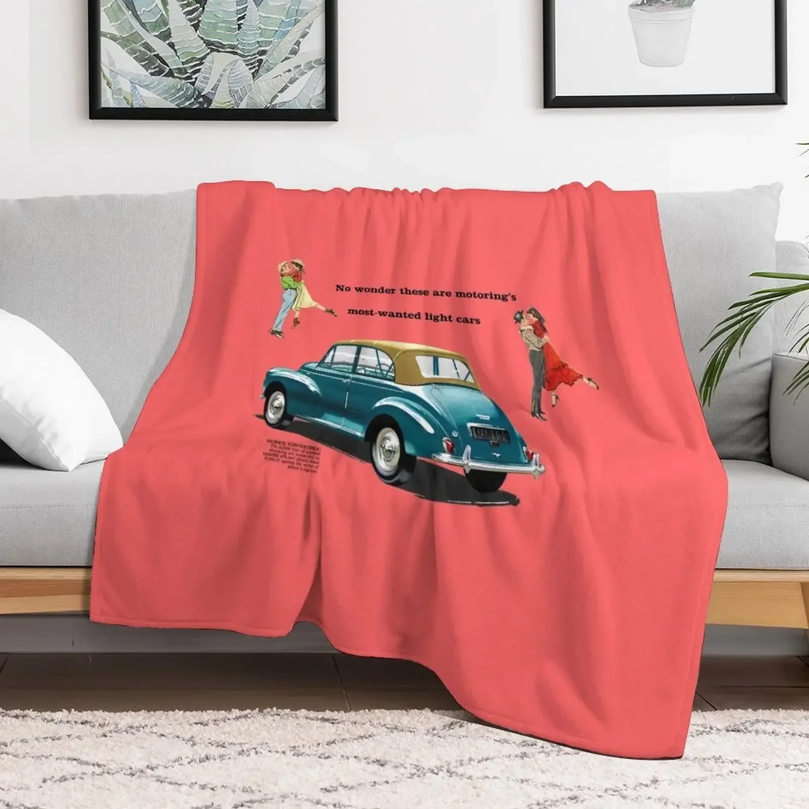 MORRIS MINOR CONVERTIBLE - BROCHURE Throw Blanket Sofas heavy to sleep Furrys Plaid Blankets