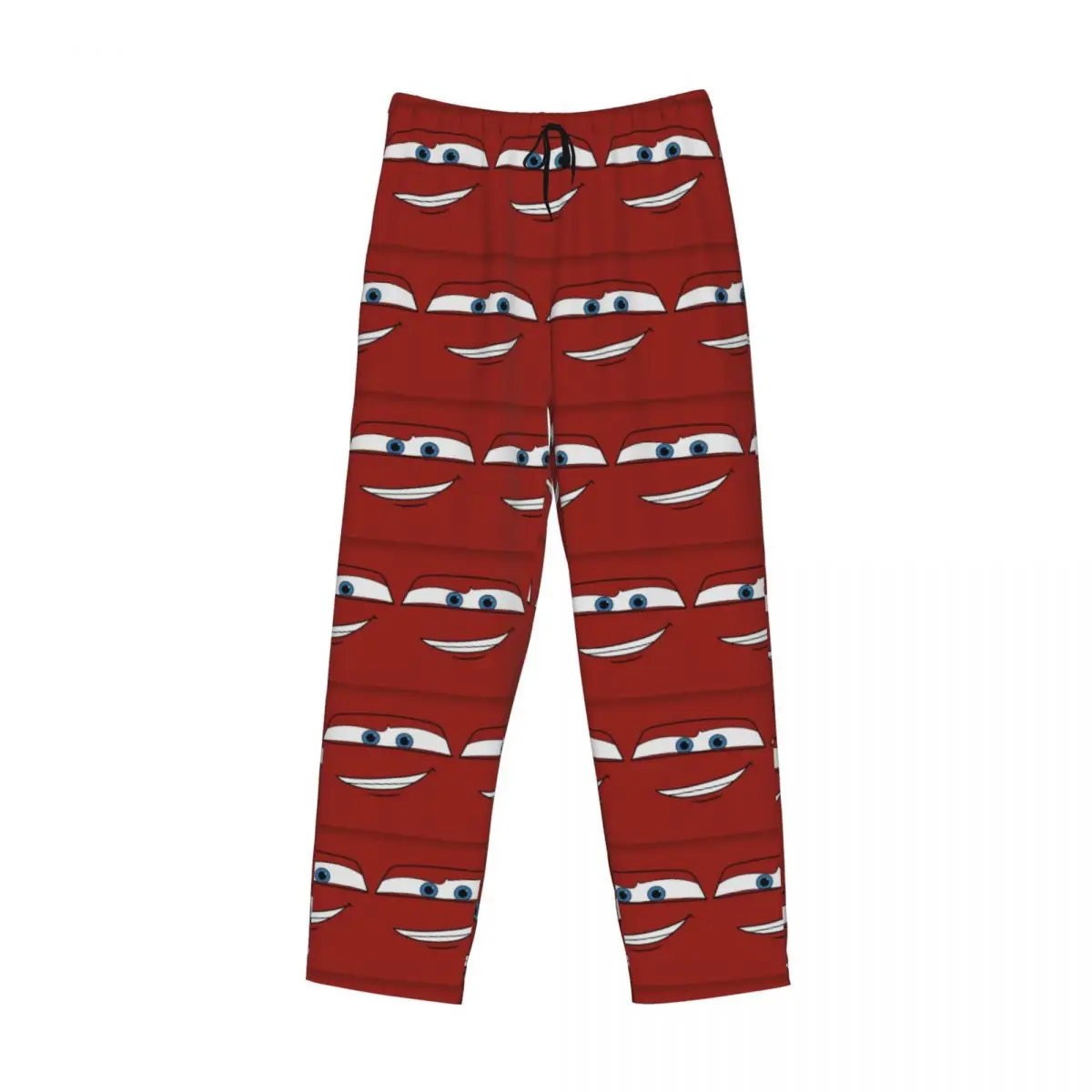 Custom Lightning Mcqueen Cars Pajama Pants Men Happy Lounge Sleep Stretch Sleepwear Bottoms with Pockets