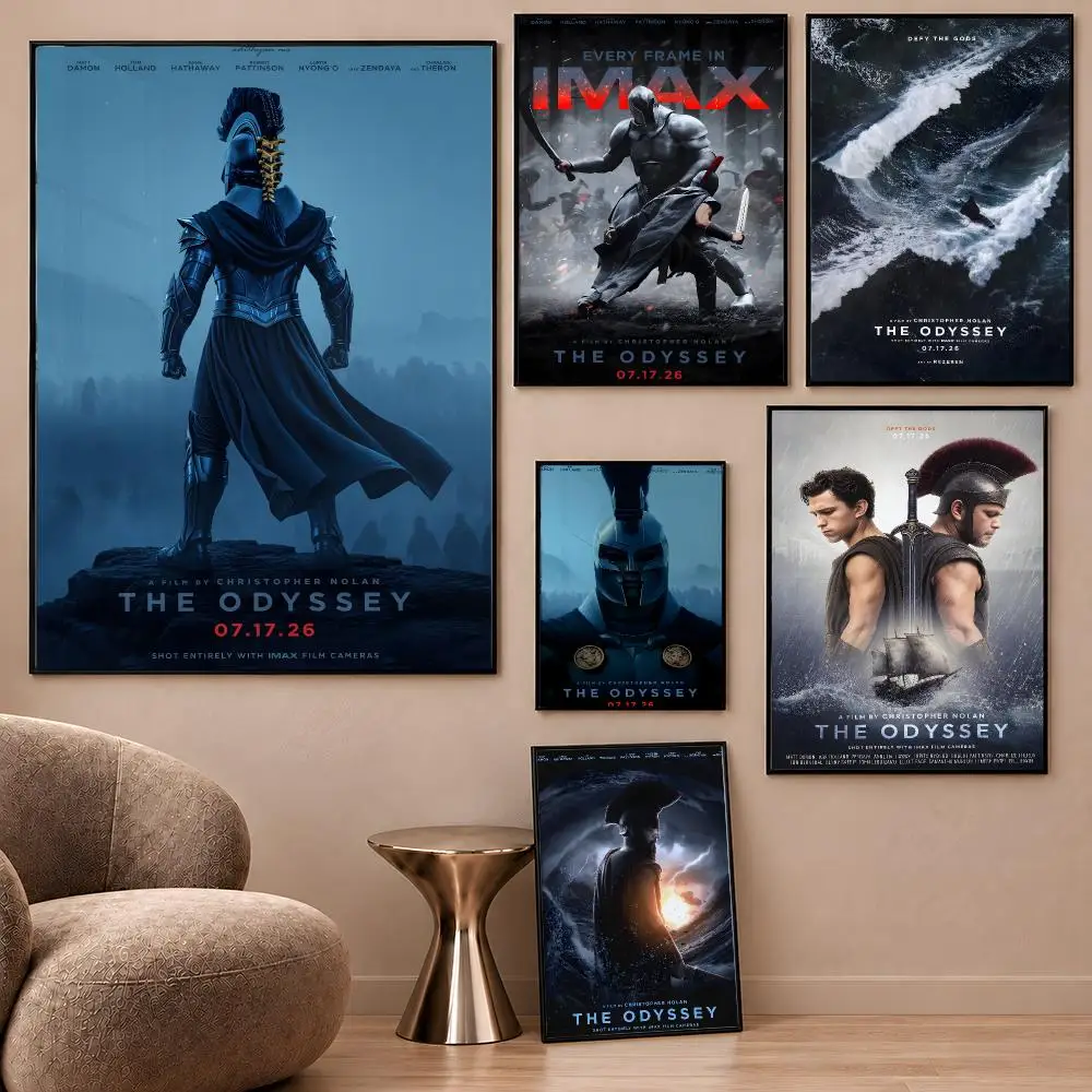 Movie The Odyssey Nolan Odysseus Ithaca Poster Aesthetic Wall Art Poster HD Waterproof PP Self Adhesive Bedroom Dorm Room Decor