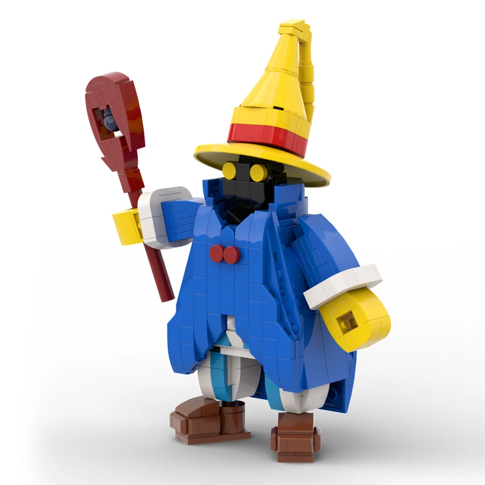 Final Fantasied Black Mage Figure Building Block Model Kit MOC Game Warriors Wizard Robot Bricks Toy Kid Birthdays Gift