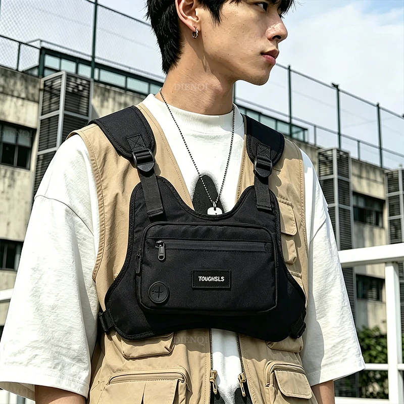 bolsa-tatica-de-peito-para-atividades-ao-ar-livre-oxford-hip-hop-caminhada-ciclismo-streetwear-bolsa-transversal-pochete-preta-masculina-e-feminina-mochila-tatica