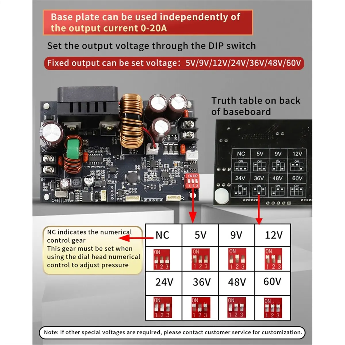 A14G XY6020LV CNC Adjustable DC Power Supply Constant Voltage Constant Current Maintenance 20A/1200W Step-Down Module
