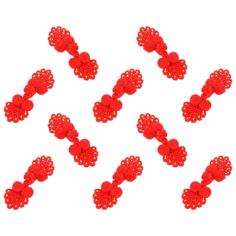 

10Pcs Chinese Style Button Knot Fasteners Decorative Handfu Clasps for Clothing Sweater Coat Costume Sew on Closure Craft