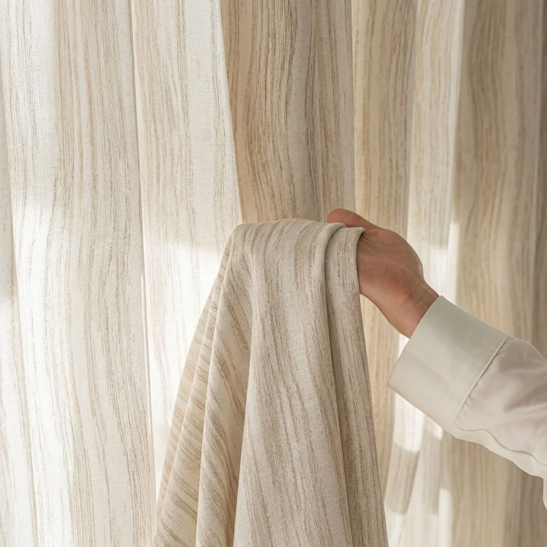 Faux Linen Curtains for Bedroom Semi Sheer Window Treatments Light Filtering Drap Customize Size Rings Hooks S Waves Curtains