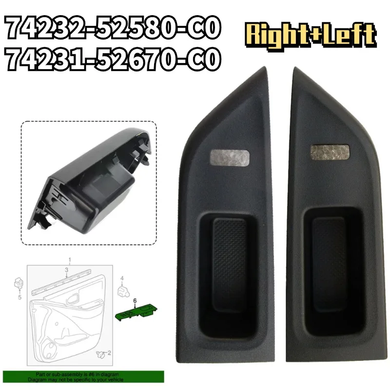 

For Toyota For Yaris 12-14 Car Front Right/Left Door Switch Panel 74232-52670-C0 74231-52670-C0 Armrest Upper Bezel Trim Cover