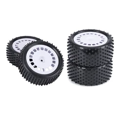 4pcs 88mm Glued Road Wheel for 1/10 Buggy Tires HSP HPI Wltoy Tamiya TT-02B DT-02 RC Car Rally Racing Rims Upgrades Parts