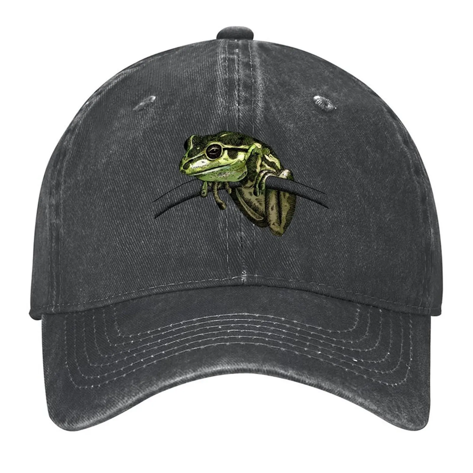 

Motorbike Frog hanging around Baseball Cap men's big size hat Sunscreen New Hat Fashion Beach Man Women's