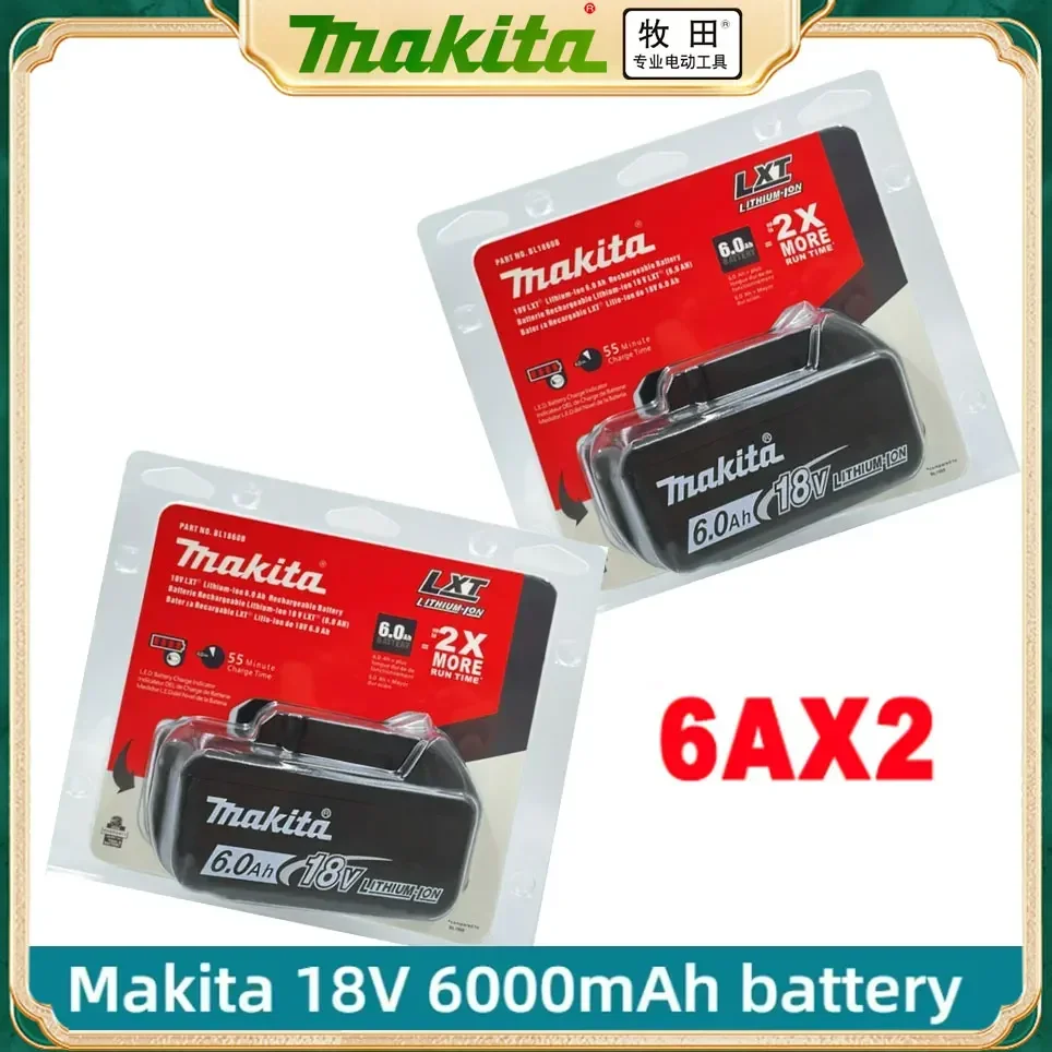 

Original Makita 18V 6.0Ah Lithium ion Battery,For Power Tool LXT BL1860B BL1860 BL1850 Replacement Rechargeable Battery