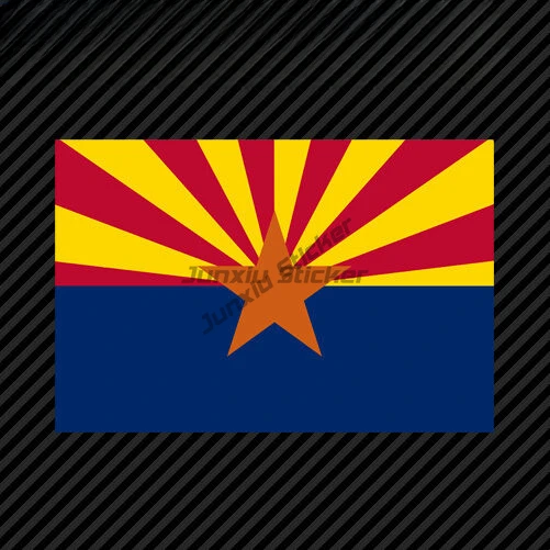 Arizona State Flag Sticker Die Cut Decal america american Bumper Window Phone Trunk Guitar Cover scratches Exterior Decor
