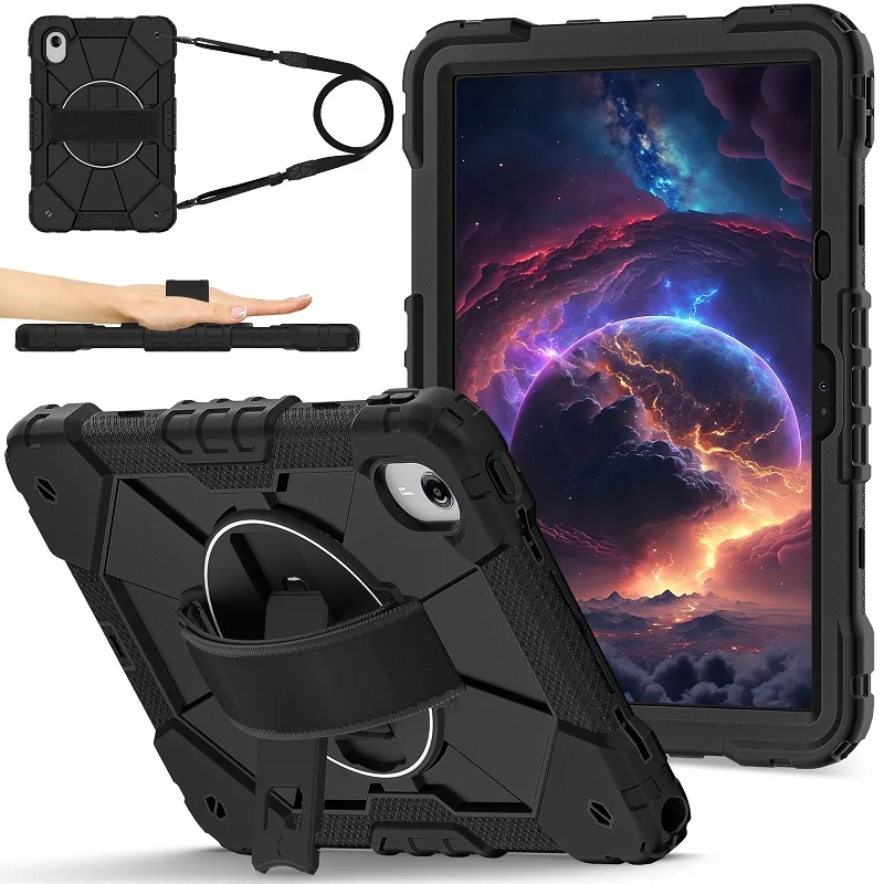

360 ° Вращающийся прочный детский чехол для Lenovo Xiaoxin Pad 11 2025 2024, противоударный чехол для планшета Tab M11 Idea Tab 11 дюймов с ремешком