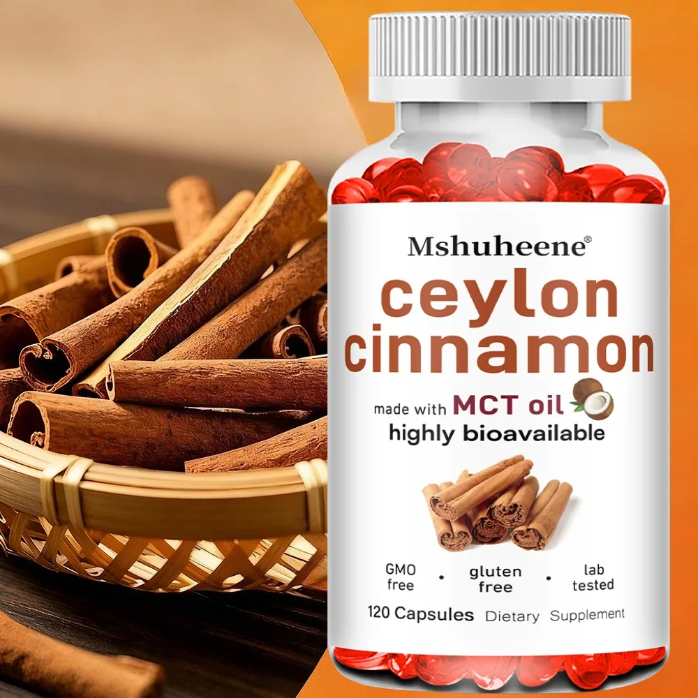 Ceylon Cinnamon Capsules – 120 Softgels, Supports Metabolic Balance, Energy & Daily Wellness, with MCT Oil, Non GMO
