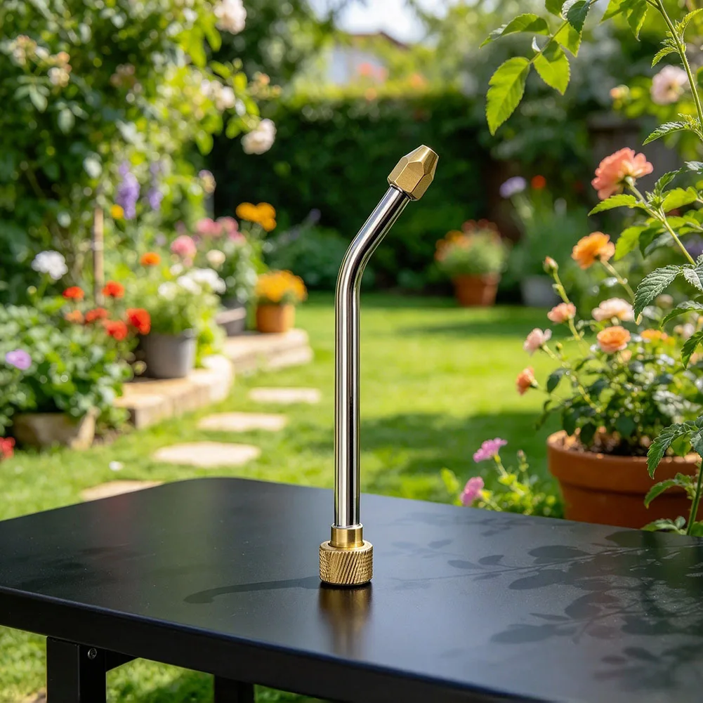 High-Pressure Washer Accessory Extension Wand with Fan-Spray Nozzle for AC Coil Cleaning and Lawn Area Rinsing