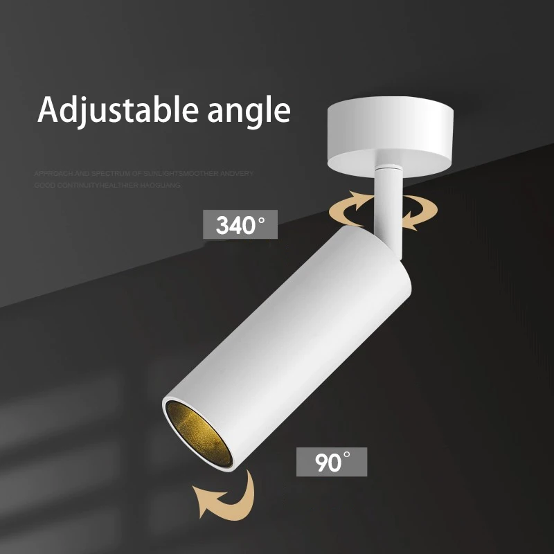 Reflektor Led o małym kącie montowany na powierzchni Mini światło punktowe atmosfera 3-stopniowa lampa ścienna mycie stołu malarskiego Muzeum Track