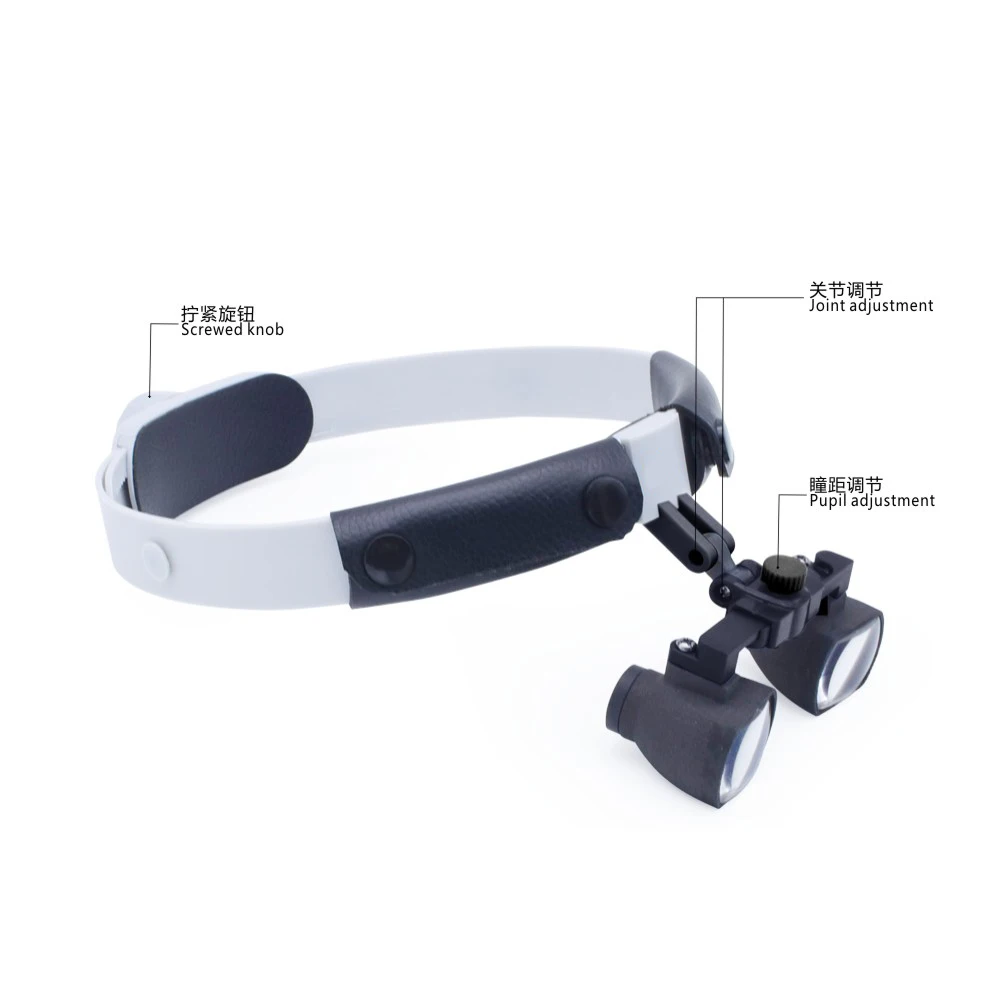 2026 New Chenwei High Resolution Electric Microscope Loupes CE Approved Headband Magnifier Glasses 2.5X 420 Class II For Glasses