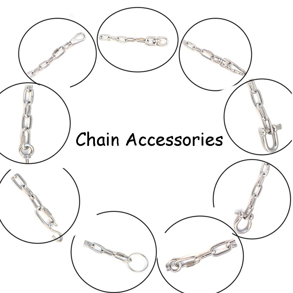 1 M Lifting Chain 1.2/1.5/2.0/2.5/3.0/4.0/5.0/6.0/8.0/10mm 304 Stainless Steel Chain Long Link Chain/Short Link Chains Key chain