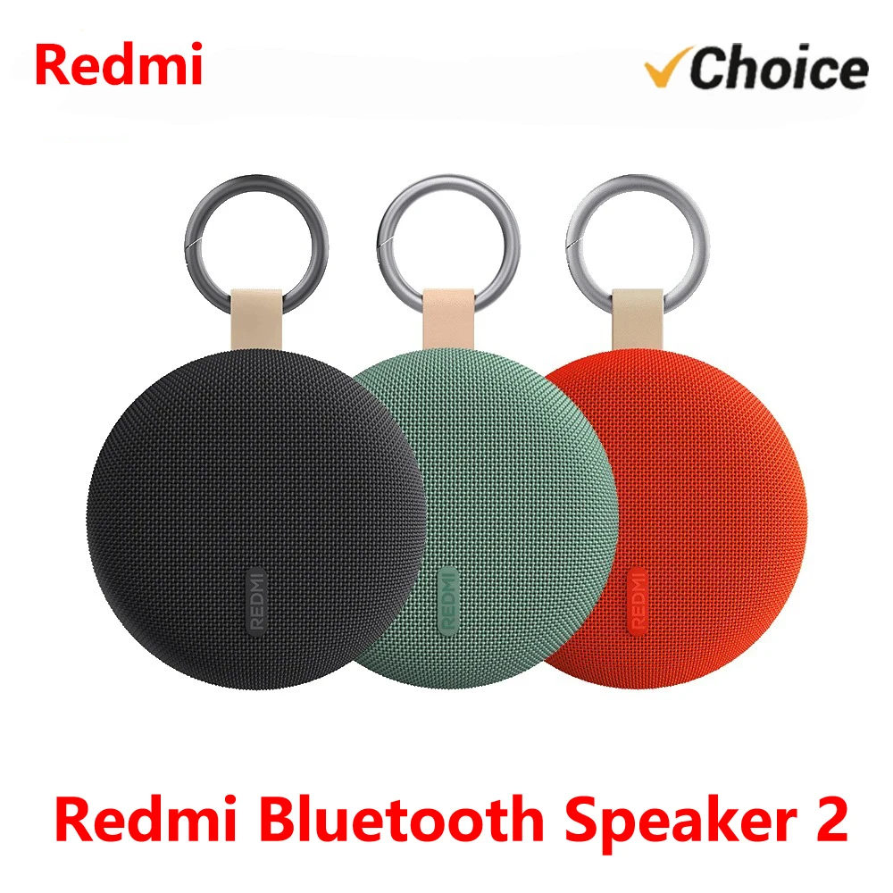 

NEW Redmi Bluetooth Speaker 2 Portable IP67 Waterproof TWS Outdoor Speaker 1.5 inch with Removable Metal Buckle microSD Slot