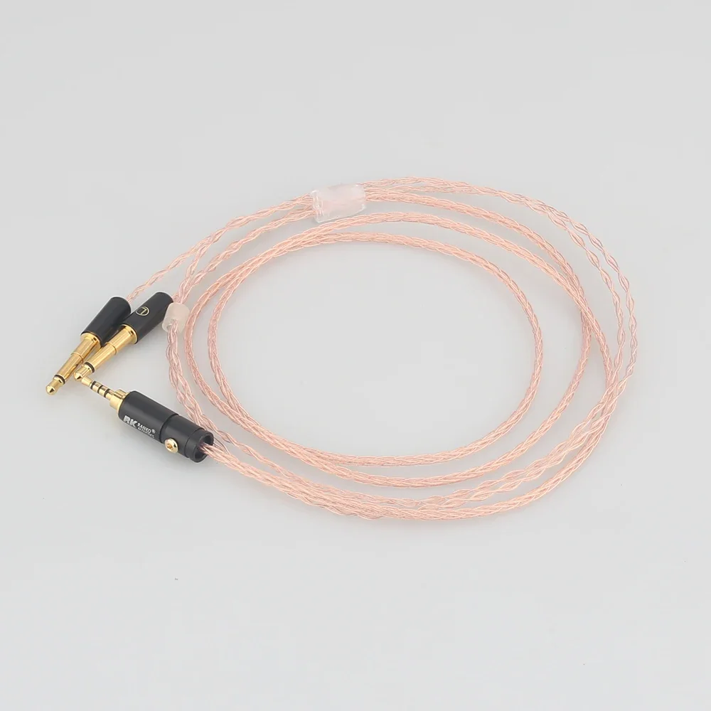 8cores Replacement Headphones Cable Audio Upgrade Cable For Meze 99 Classics/Focal Elear Headphones Pure Copper Cable