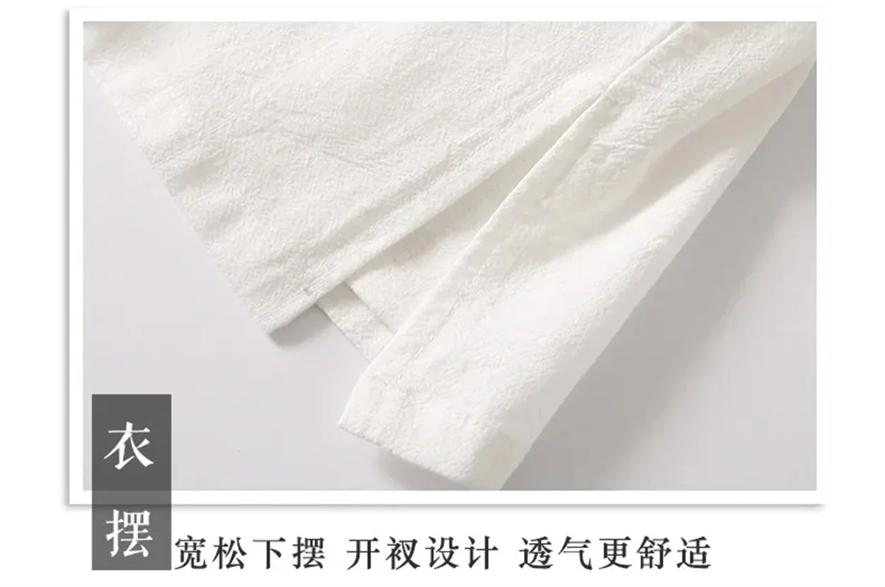 M-7XL Traditional Cotton linen Kimono Shirt Long Sleeve Japanese Streetwear Vintage Shirts Plus Size Chinese Clothing 5XL 6XL