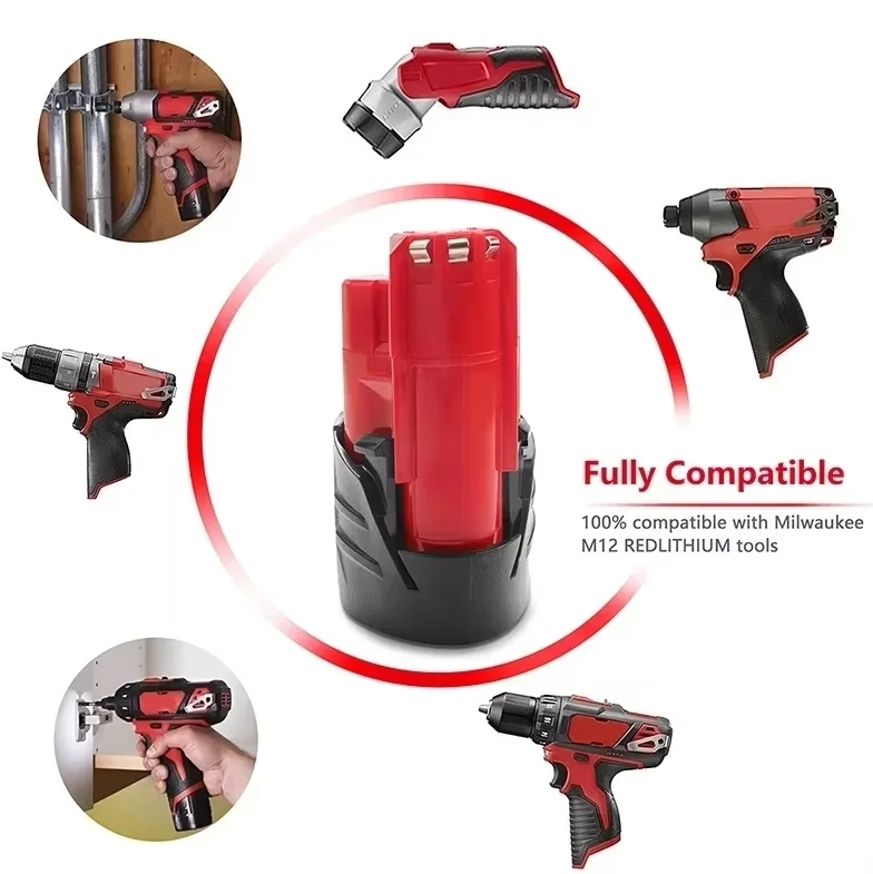 pro akumulátorové nářadí Milwaukee M12 XC 48-11-2402 48-11-2411 48-11-2401 MIL-12A-LI - náhled 5