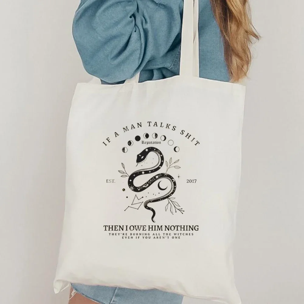 Reputation Tote Bag Reputation Snake Reputation Swift Taylor\'s Version Canvas BagSwift album given to fans