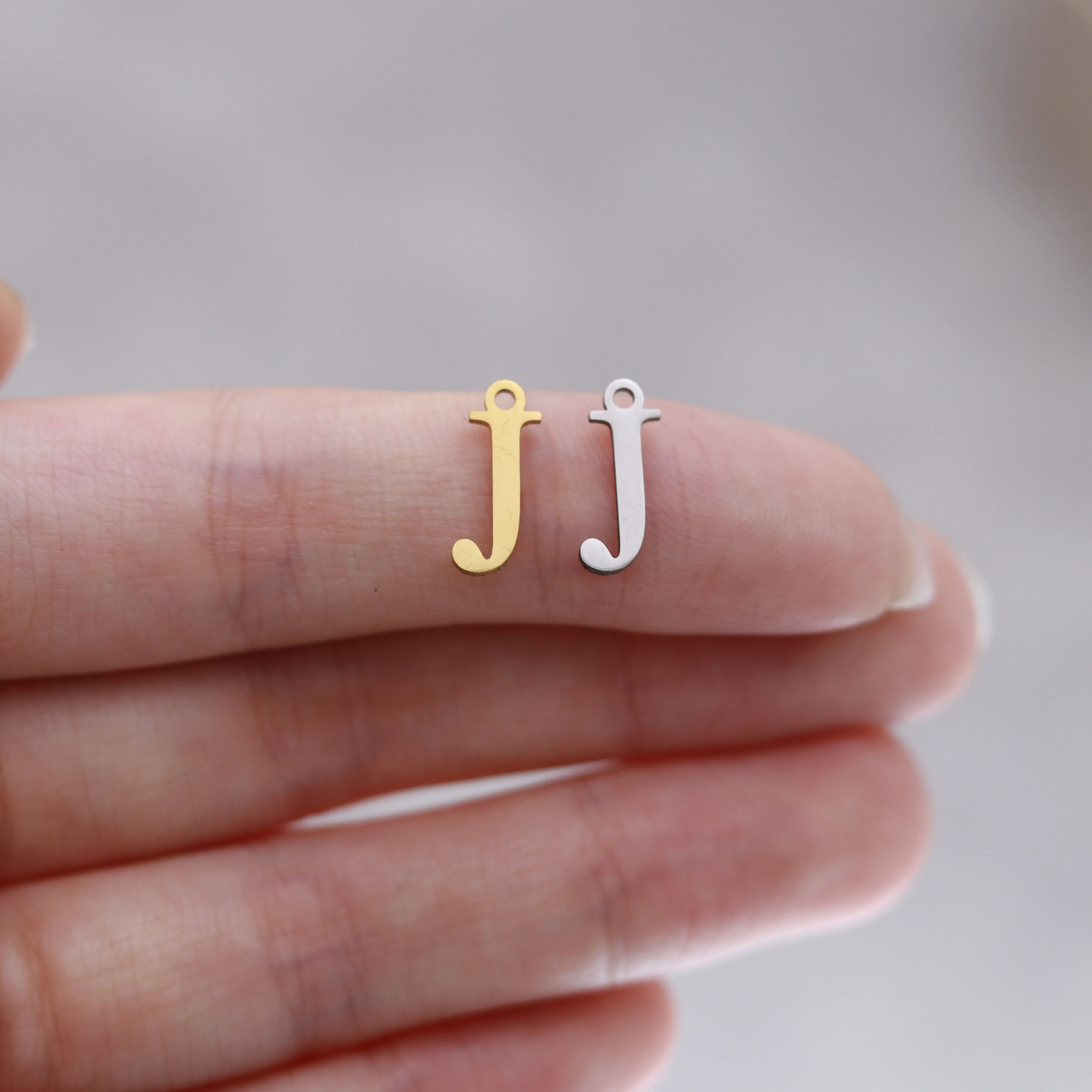 3pcs Classic Mini 26 Initial Letter Charms 316 Stainless Steel Pendant DIY Bracelets Earrings Jewelry Making Alphabet Accessorie view 4